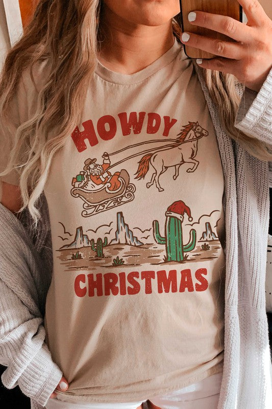 HOWDY CHRISTMAS GRAPHIC TEE