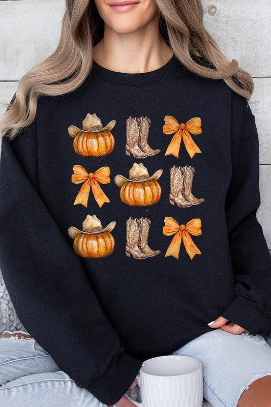 Western Fall Graphic Fleece Sweatshirts