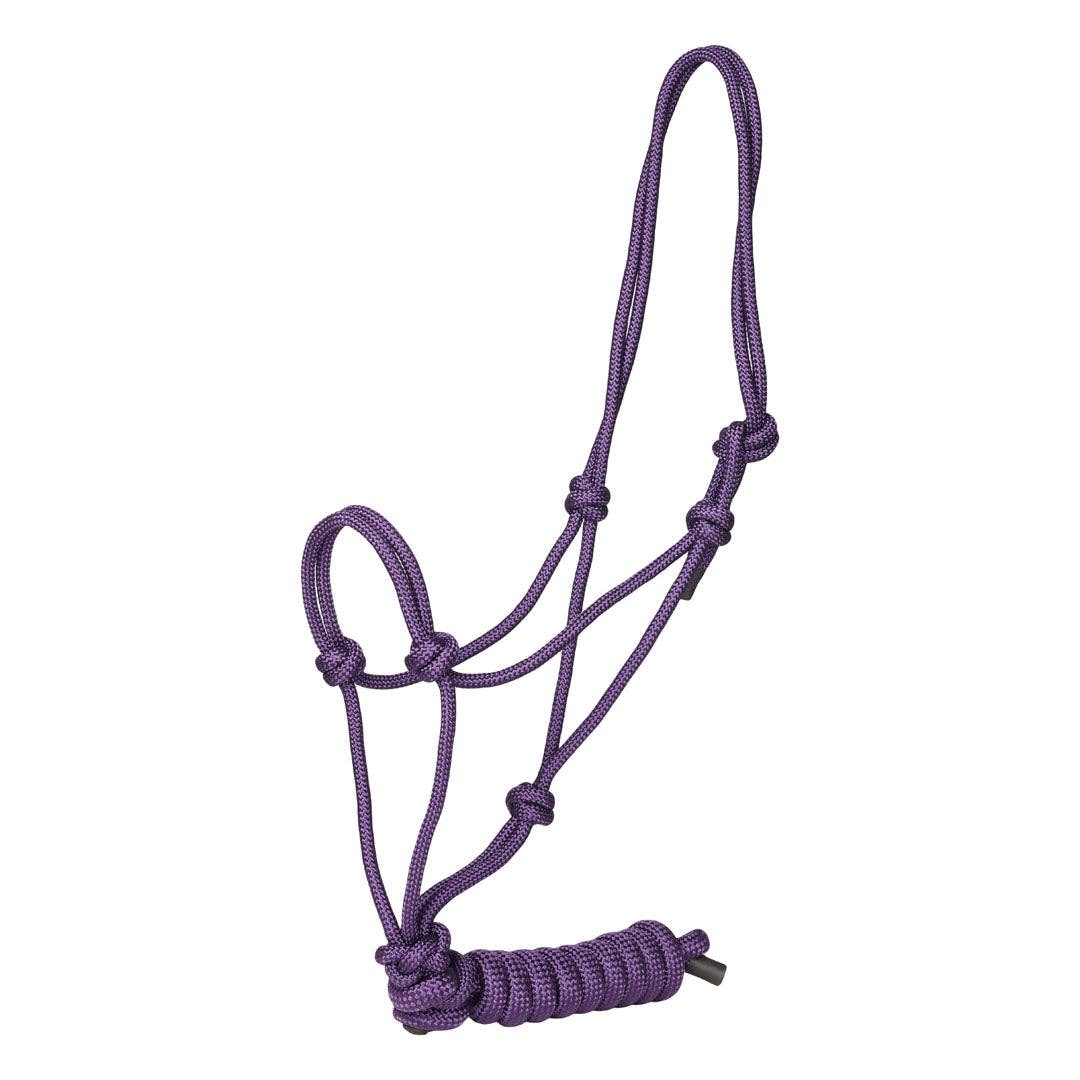 TuffRider Rugged Rope Halter with matching 6 foot lead: Blue / Horse